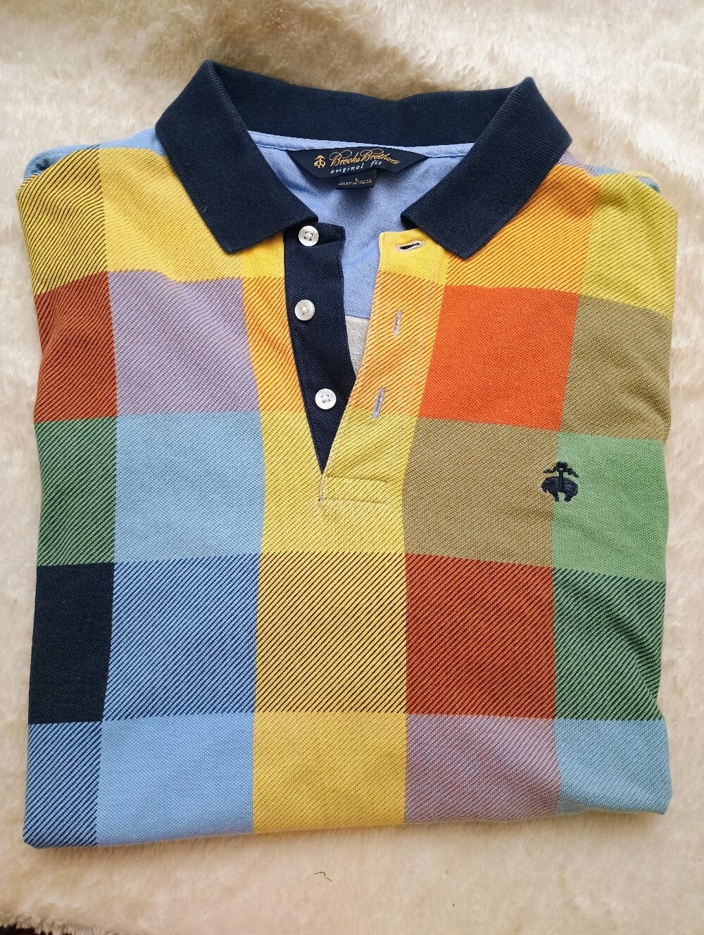 Brooks Brothers Multicolor Patchwork Colorblock Polo Shirt